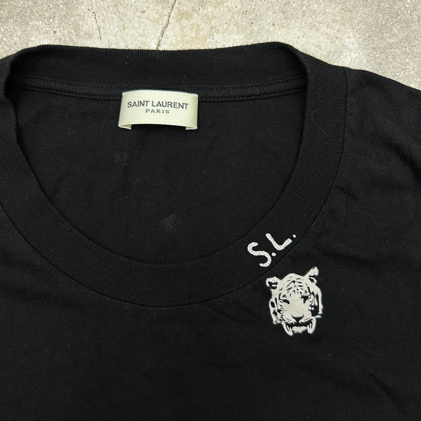 Saint Laurent Paris Tiger S.L crest shirt